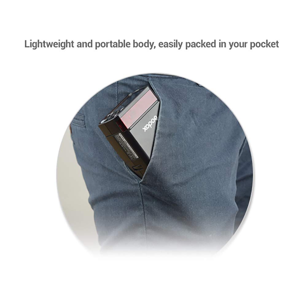 Godox AD200 Pro Version Flash Flash, 200 WS 2,4 G Flash 1/8000 HSS, 500 Full Power, 0,01-2,1 s Recyclage, Batterie 2900 mAh, Ampoule Flash/Speedlite Fresnel Flash Head