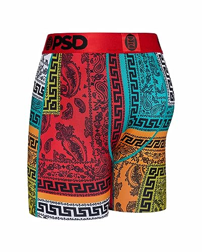 PSD Men's Boxer Briefs - Meander Love, 7 Inch Inseam, Moisture-Wicking, 4-Way Stretch, Boxer Briefs for Men, Small2
