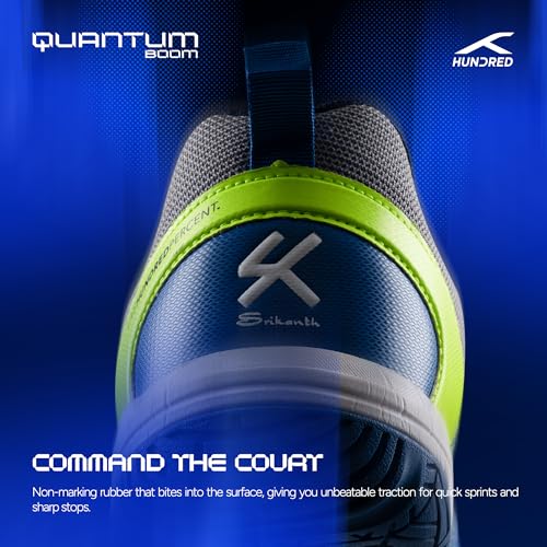 Image of Hundred Quantum Boom Unisex Non-Marking Court Shoes | Badminton, Pickleball, Table Tennis & Other Indoor Sports | Lightweight, Cushioned Grip