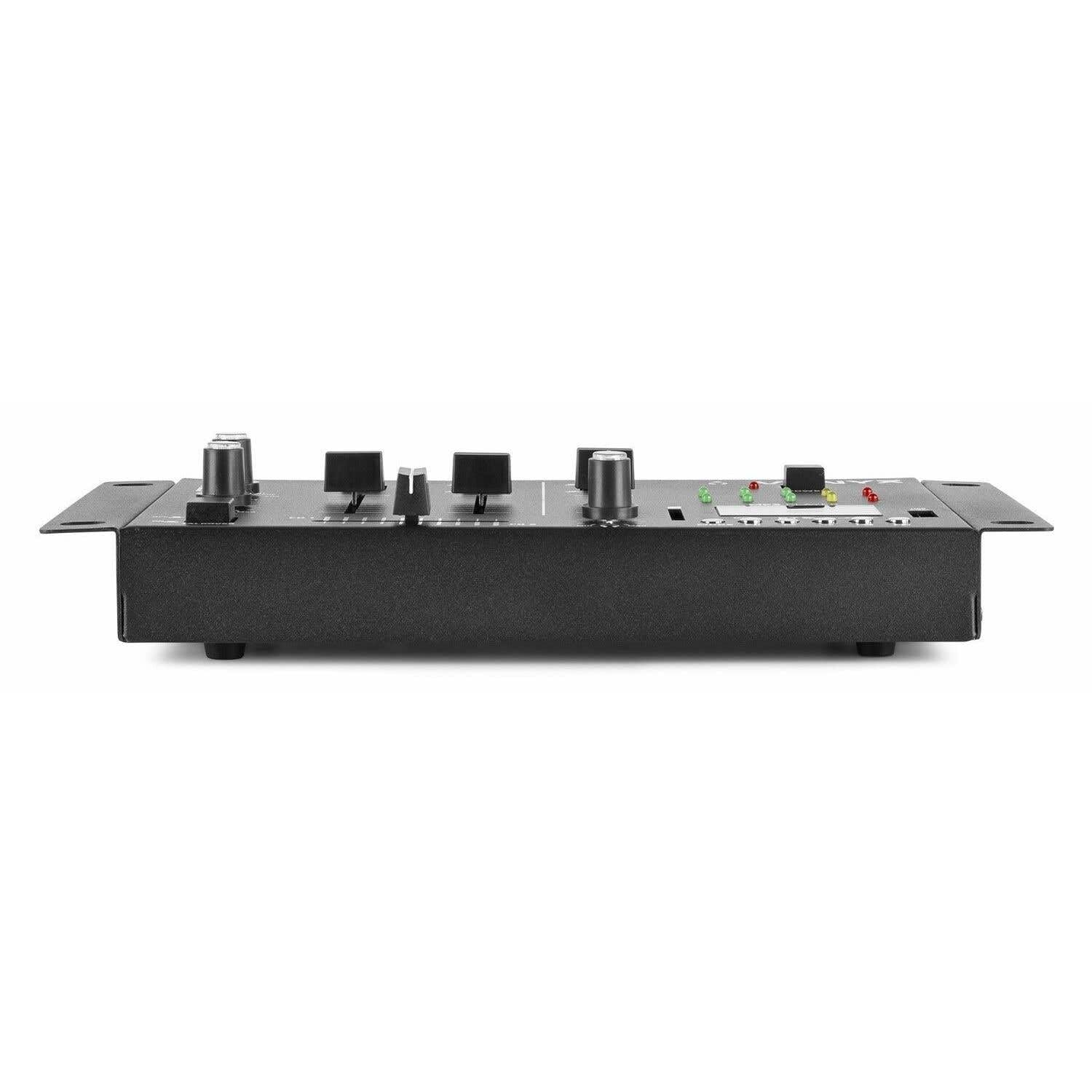 Vonyx STM3030 DJ Mischpult für PC, 4-Kanal DJ Controller, Audio Mixer, USB, SD, MP3 Player, Aufnahmefunktion, Bluetooth DJ Mixer mit Crossfader, 2x MIC-IN, Talkover, CUE, 3x Line-In