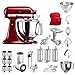 Produktbild KitchenAid Küchenmaschine Artisan, 5KSM175PS, Bestseller Paket inkl. Gemüseschneider, Fleischwolf, Spiralschneider, Nudelvorsatz, Spritzgebäckvorsatz, Abdeckhaube und Standardzubehör (Liebesapfel Rot)
