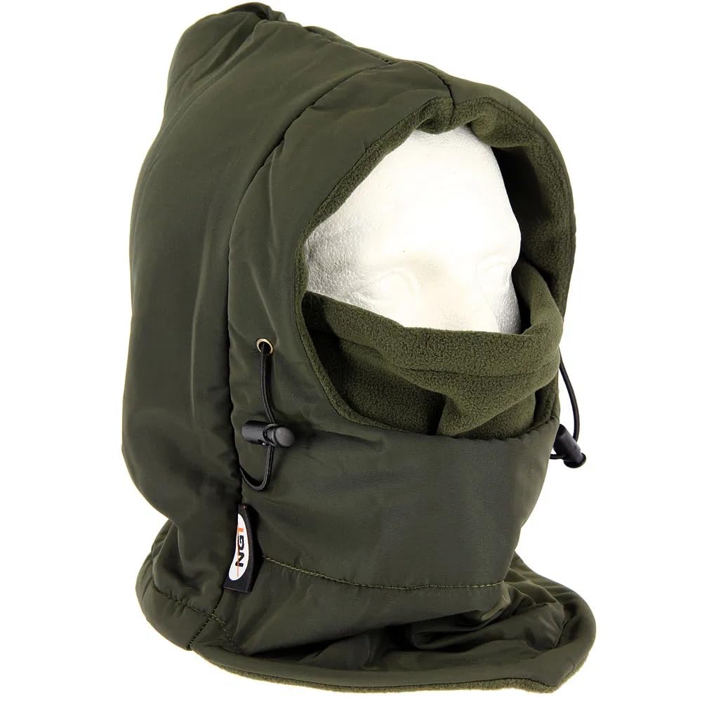 NGT Deluxe Carp Fishing Snood Green Hunting Warmer Balaclava Hat Wind Waterproof