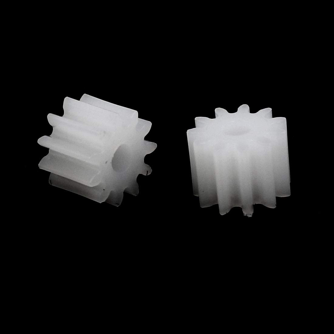 Aexit 50pcs 11 Electrical equipment Teeth 1.95mm Hole Dia Plastic Gear Wheel for Toy Car Motor Shaft
