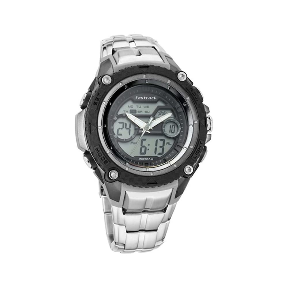 Fastrack Hitlist Quartz Analog Digital Silver Dial Stainless Steel Strap Watch For Men-NN38053PM01 (B086NDTGP3) Amazon Price History, Amazon Price Tracker