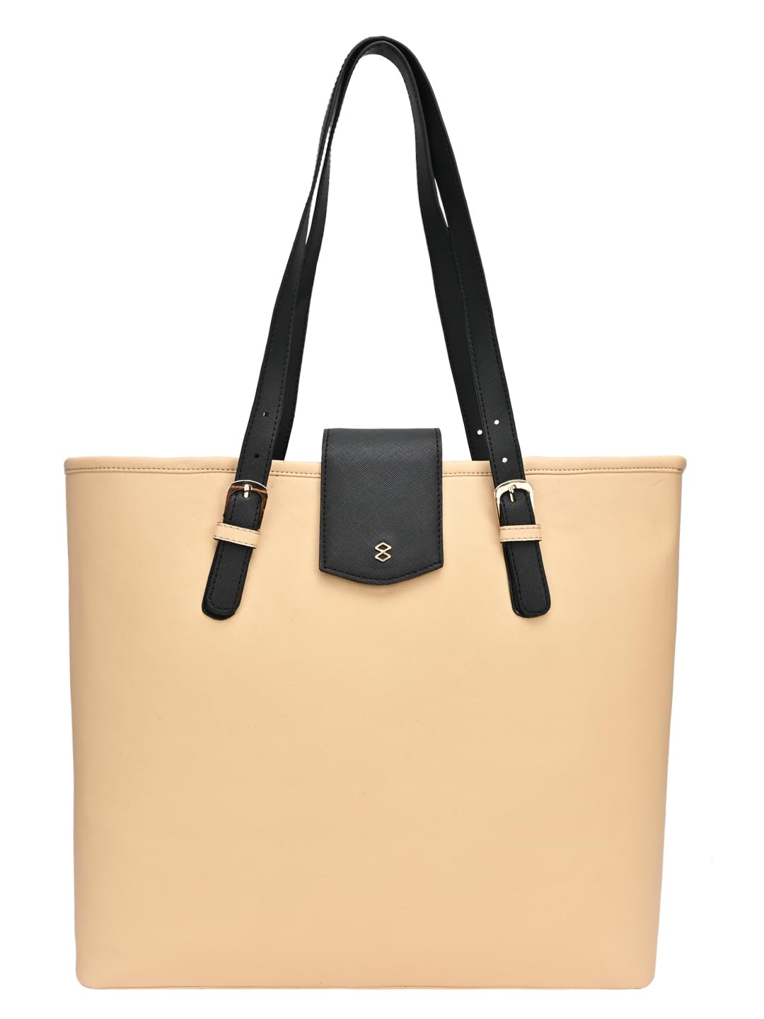 Solid Oversized Tote bag for Women - Beige