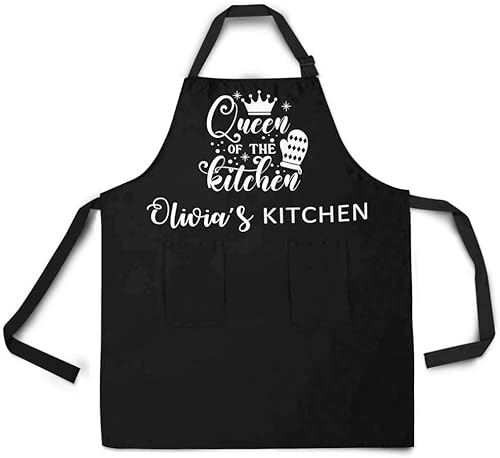 Miniatura 1 de FunStudio Delantal de cocina con nombre personalizado para mujeres y hombres, Multi