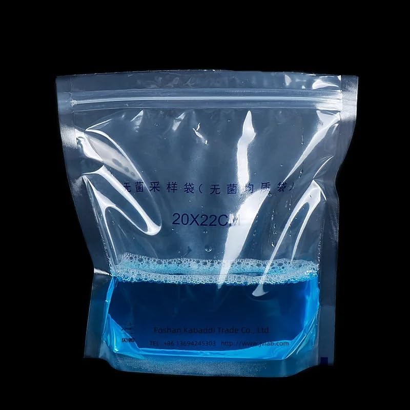 Bolsas de PE estériles homogéneas verticales de 20 x 22 cm for muestreo y homogeneización aséptica, capacidad de 1 l, paquete de 100