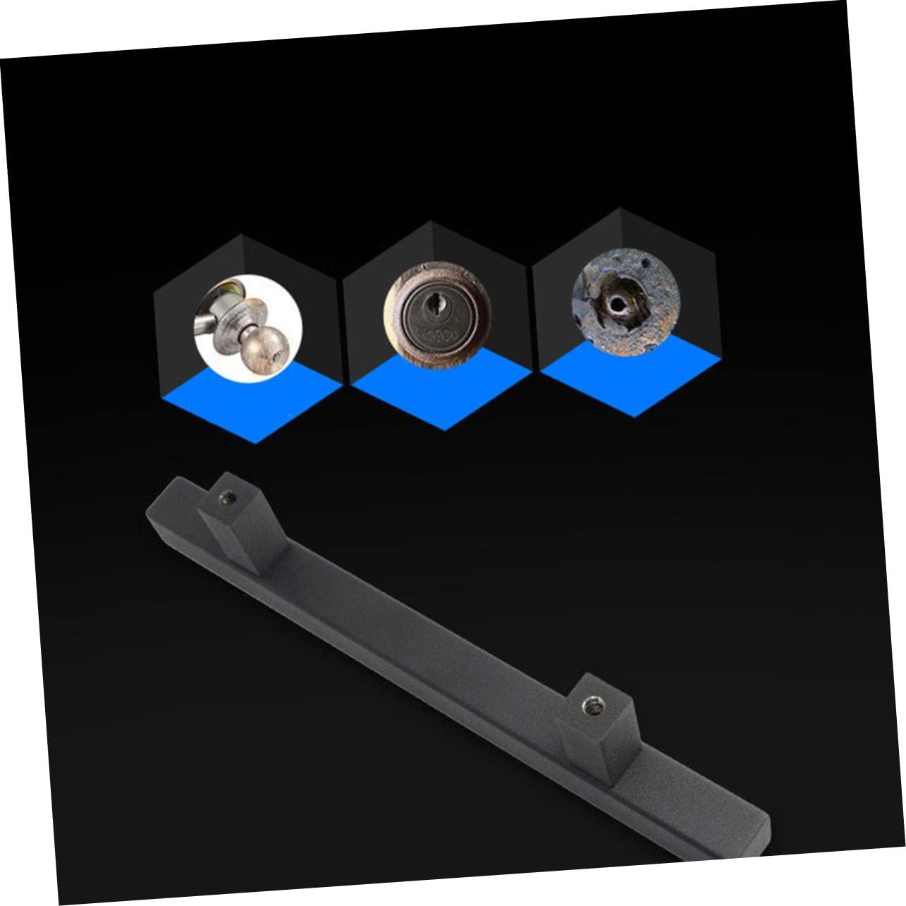 Veemoon Carbon Steel Barn Gate Handle Heavy-Duty Security Door Grip Black Finish for Barn Doors and Granary Use Sturdy Metal Pull Handle 1-Pack