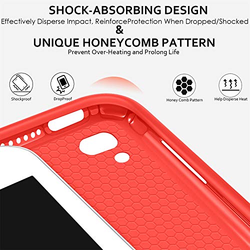 Image of DuraSafe Cases for iPad PRO 9.7iPad 5th 6th Gen Air 1st 2nd Generation [iPad 5 6 Air 1 2 ] 9.7 Inch A1893 A1822 A1566 Magnetic Dual Angle Stand Cover with Protective Durable Shock Proof Back - Red