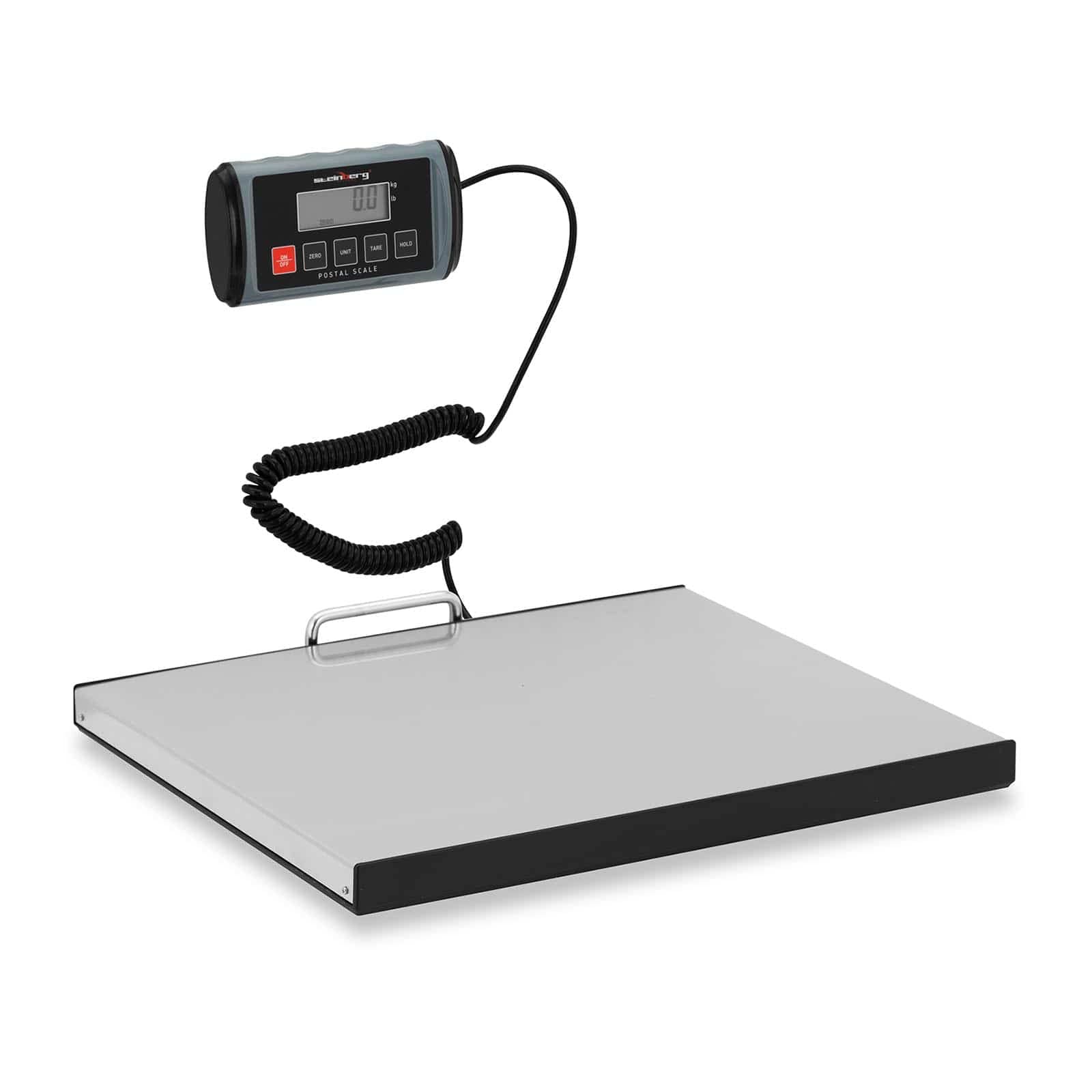Steinberg Systems SBS-PT-200SB Paketwaage 200 kg / 0,1 kg 35,5 x 40,5 cm externes LCD Paketwaage digital Bodenwaage