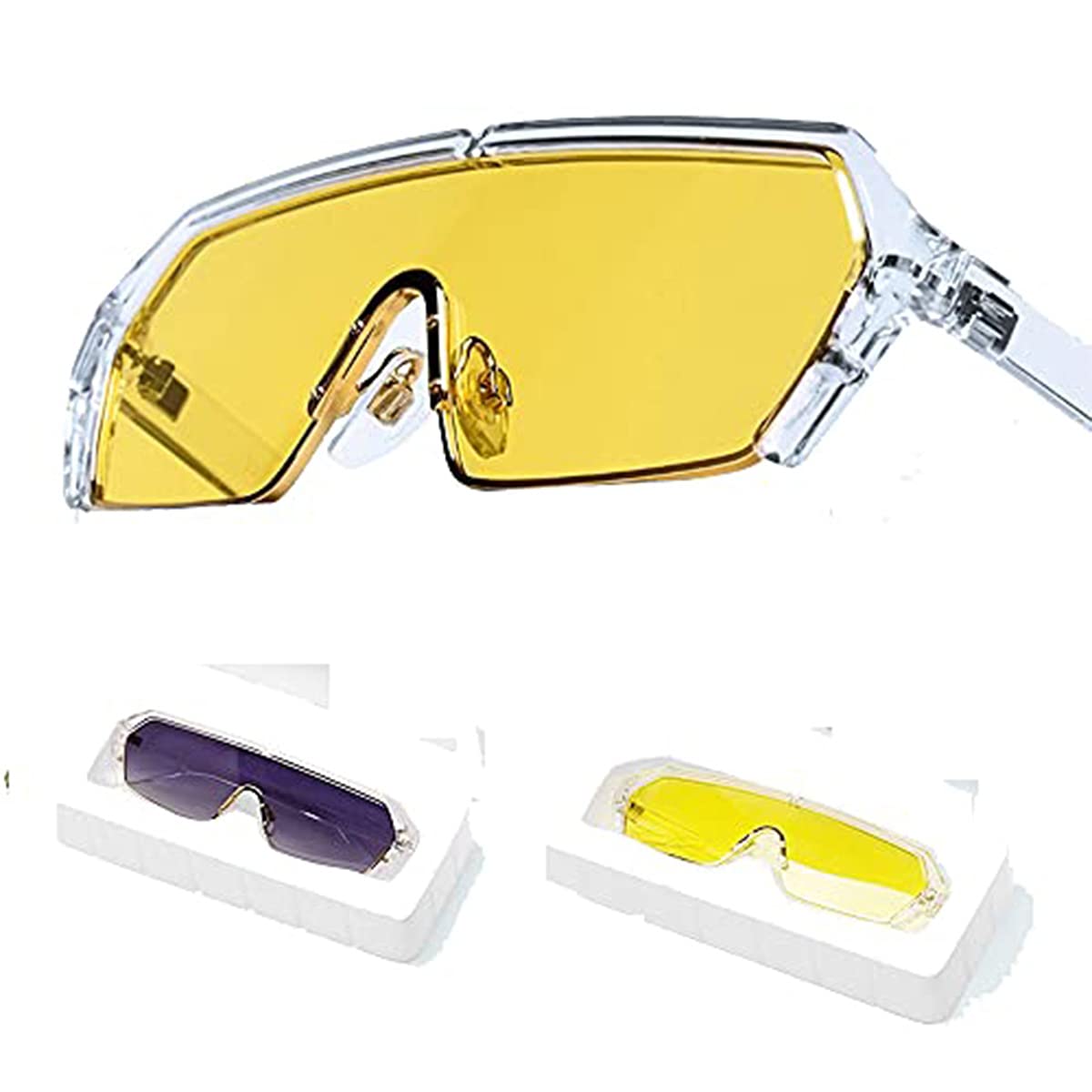 INB Men and women polarized driving mirror anti-glare sunglasses night vision goggles (Gray)