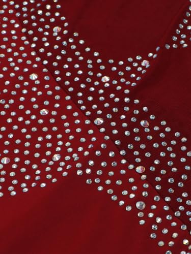 Image of PORRCEY Women's Sexy Elegant Rhinestone Bodycon Dress Hot Drilling Clubwear