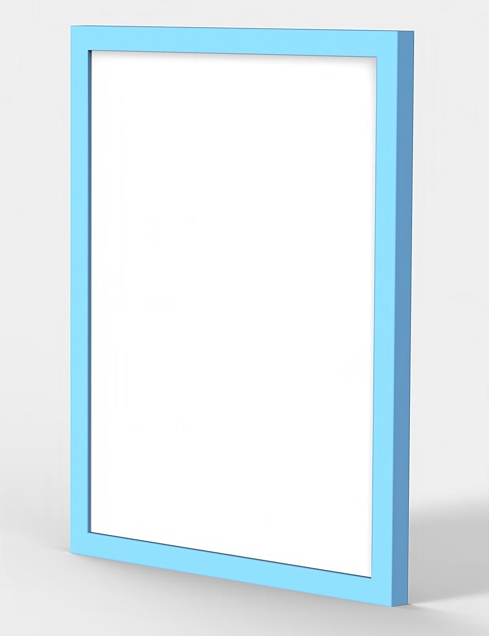 Framesplus Light Blue Modern Style Flat Colourful 100% Wooden Frames Photo Picture Poster Frame 36X24