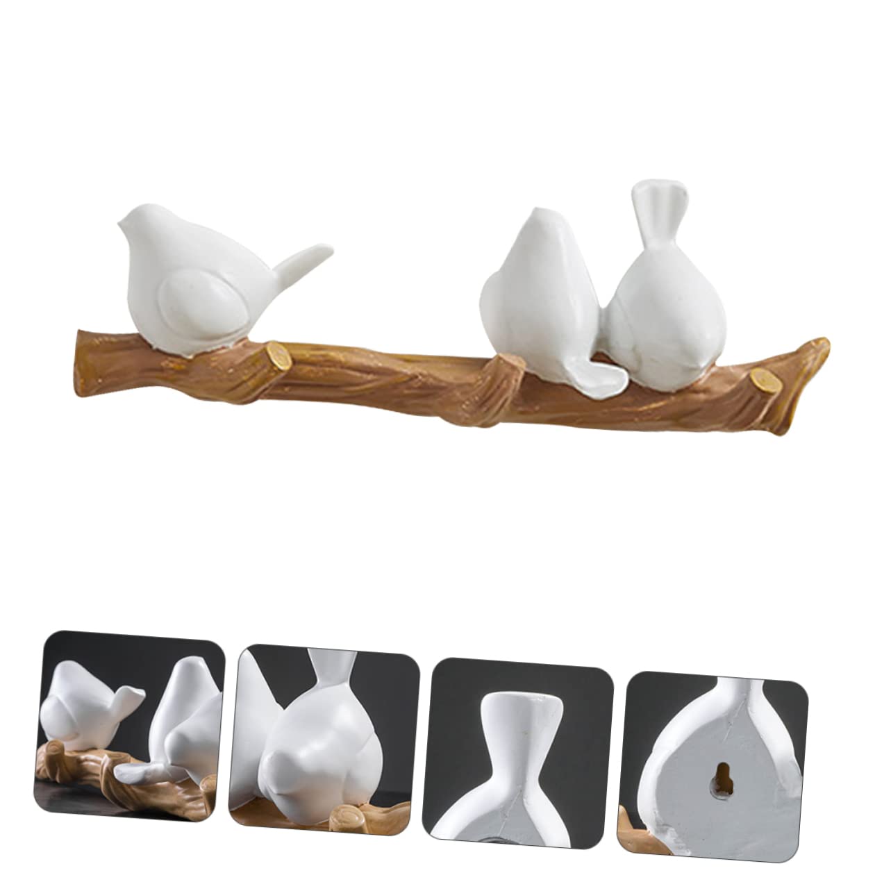 BESTYASH Gancho De Pared Colgador De Pájaros Resina Gancho Perchero Para Abrigo Decoración Hogar