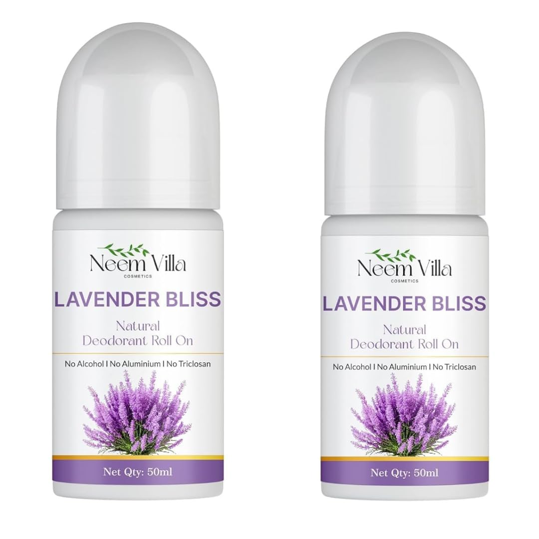 Neem Villa Lavender Bliss Natural Roll-On Deodorant, Alcohol-Free, 50ml, Pack of 2-picture-47