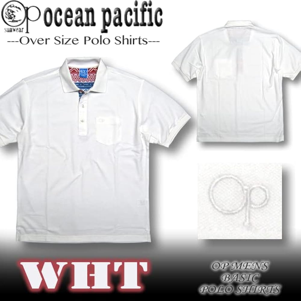 Pacific サーフィンデザイン ポロシャツ Amazon | [オーシャンパシフィック] OP メンズ ワイドシルエット