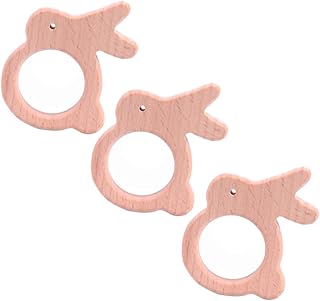 ibasenice 3 Pçs Vara De Dentição Mastigar Brinquedos Animais Brinquedos Mordedor Molar Mordedor Portátil Haste Molar Brinquedo Infantil Brinquedo Molar Bebê Portátil Faia Chupeta Corrente