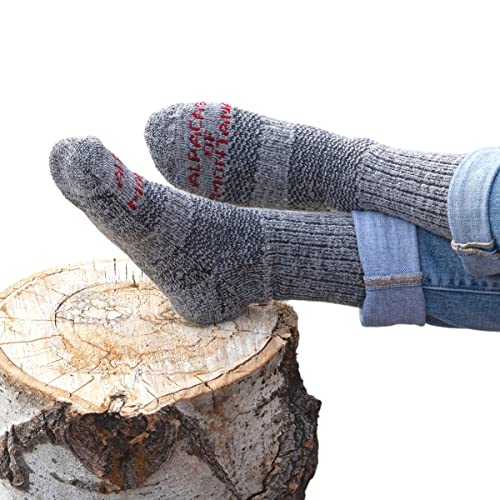 Extra Cushion Alpaca Boot Socks – Mid-Calf Thermal Socks for Men & Women | Moisture-Wicking, Breathable, Warm Outdoor Fit (Red, Large - Women 10-12, Men 9.5-11)4