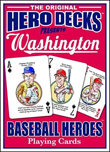 Washington Baseball Heroes Playing Cards for Nationals & Senators Fans