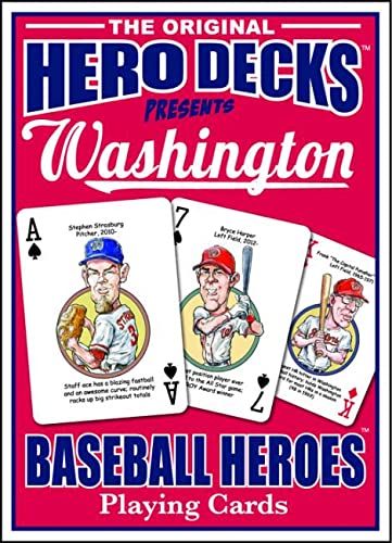 Jeu de cartes Washington Baseball Heroes pour passionnés de l'histoire des Nationals