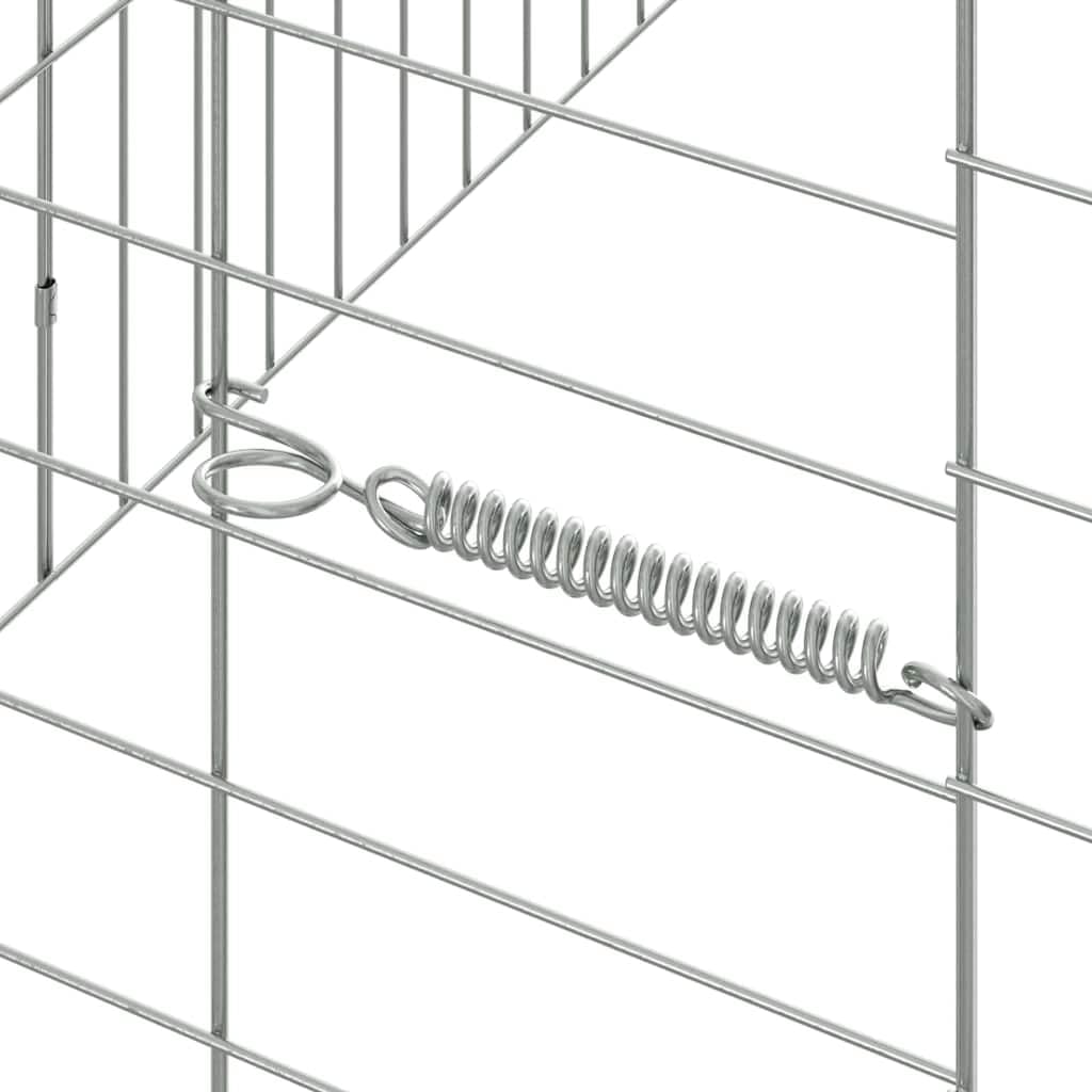 Jaula para conejos para exteriores, 100 x 78 x 78 cm, acero galvanizado, color plateado | Jaula de jardín de acero galvanizado, resistente a la intemperie y duradera para exteriores.
