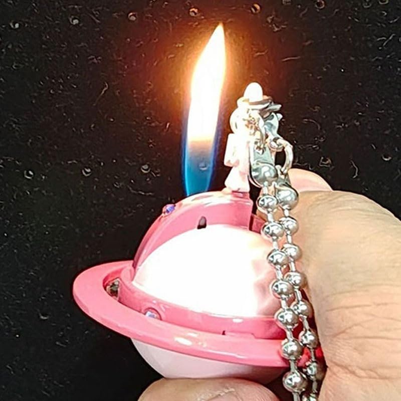 Encendedor Colgante Satélite Reutilizable Rosa