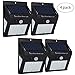Produktbild 40 LED Solarlampen für außen, 270°Beleuchtungswinkel, IP65 Wasserdicht mit Bewegungsmelder Superhelle Solarlicht, Solarleuchte für Außen, Garage, Treppen, Einfahrt(Neue Energiespar Version-4 Stück)