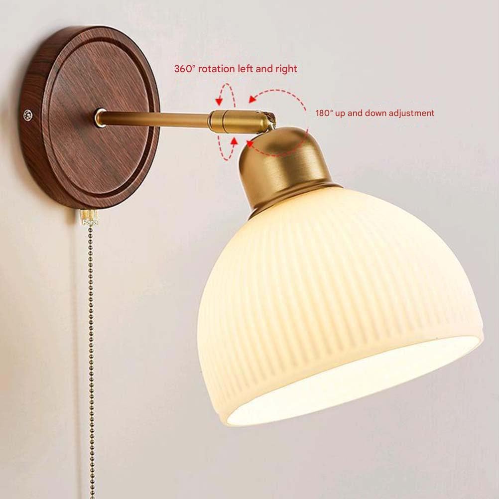 E27 szklana lampa ścienna, regulowana z przełącznikiem, lampa ścienna do wnętrz, vintage, obrotowa, złota lampka nocna, retro industrialny klosz szklany i metalowa podstawa, lampa do czytania, do syp