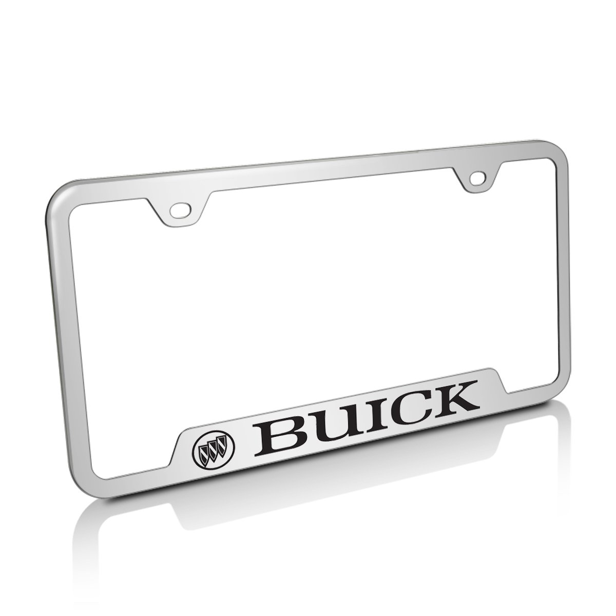 Au-TOMOTIVE GOLD Buick Polished Stainless Steel License Plate Frame