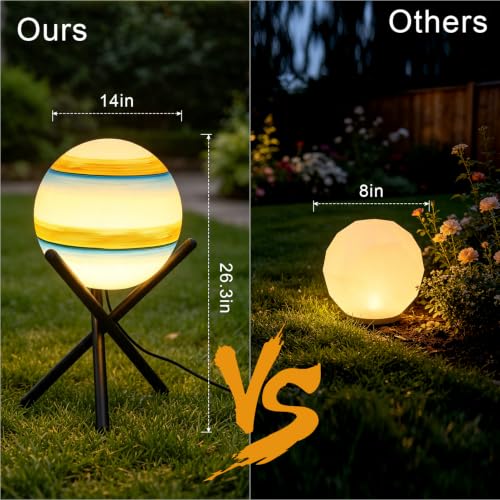 Image of Lightdot 13.8-in Globe Floor Lamp Waterproof Outdoor Patio Floor Lamp, 10W