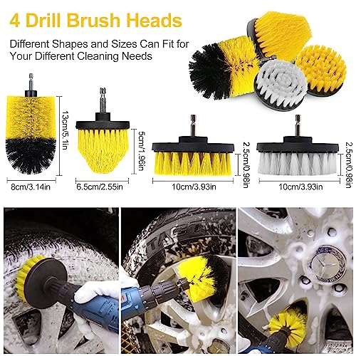 Kit Nettoyage Voiture pour L'intérieur et L'extérieur, Professionnel Kit de Brosse Nettoyage Voiture avec Pinceau Detailing Auto, pour Moteur, Évents, Roues, Tableau de Bord – Image 3