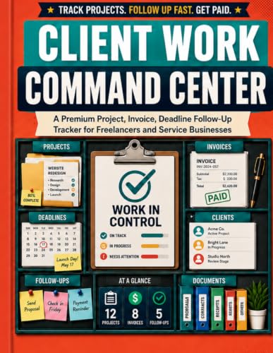Client Work Command Center: A Premium Project, Invoice, Deadline Follow-Up Tracker for Freelancers and Service Businesses image 2