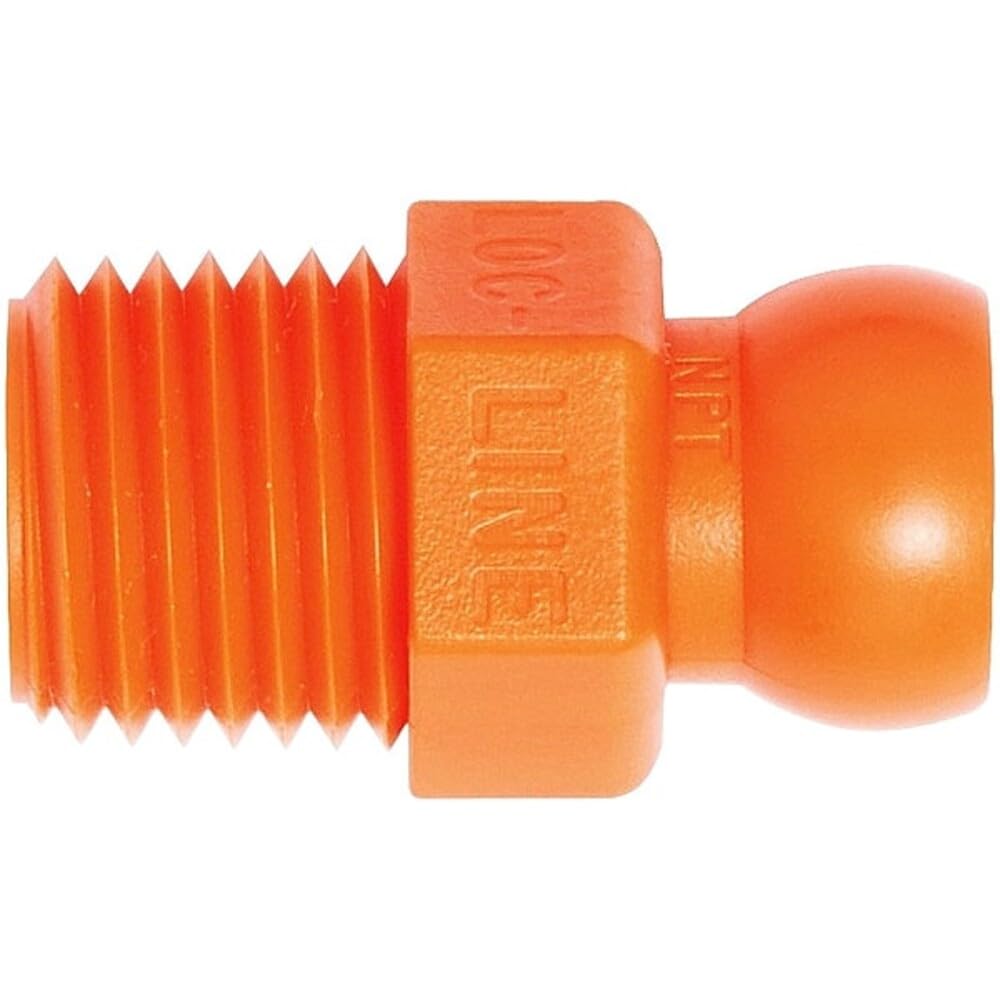 Loc-Line - Adaptador macho NPT para manguera de refrigerante, de copolímero de acetal de color naranja