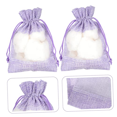 IMIKEYA 10 bolsas de sachet vacías de lavanda con cordón miniatura 3