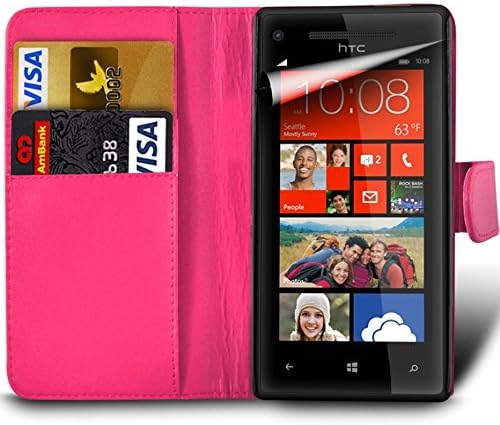 Phone Sense LtdFor Alcatel Pop 4+ / Pop 4 PLUS - PU Leather Wallet Flip Skin Case Cover in HOT PINK