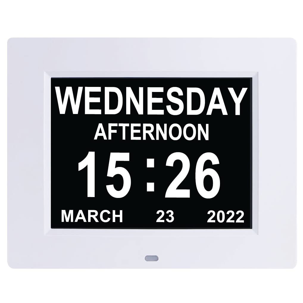 Buy Johnziny 【Upgrade 2022 8 Inch Digital Day Date Clock-12 Alarm ...