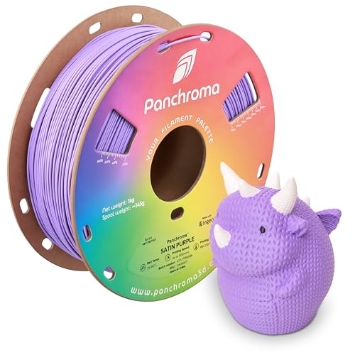 Image of Polymaker Panchroma Satin PLA Filament 1.75mm for 3D Printing, 1kg, Purple | Neatly Wound, Semi-Matte PLA, Easy Print & Smooth Feeding, Compatible with Bambu Lab & Most 3D Printers