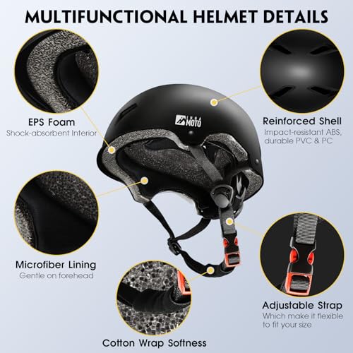 Skateboard Helmet for Adults – Adjustable Certified Safety