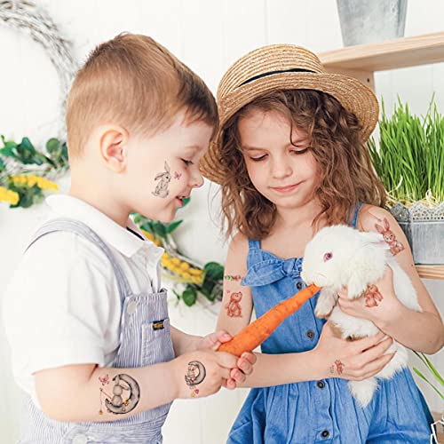 Viwieu 20 Pack Small Kids Bunny Tattoos Temporary Rabbit Stickers For Girls And Boys Birthday Party Favors, Waterproof Easter Basket Goodie Bag Fillers Decorations Christmas Stocking Stuffers #TOP1