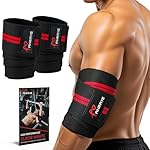 Anraye Elbow Wraps for Weightlifting - 47" Adjustable Compression Straps & Brace for Joint Support (1 Pair), Elbow Wraps Weight Lifting Men Women for Bench Press Powerlifting and Fitness Training