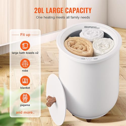 Sèche-serviettes 23L ABS durable blanc pour salle de bain moderne