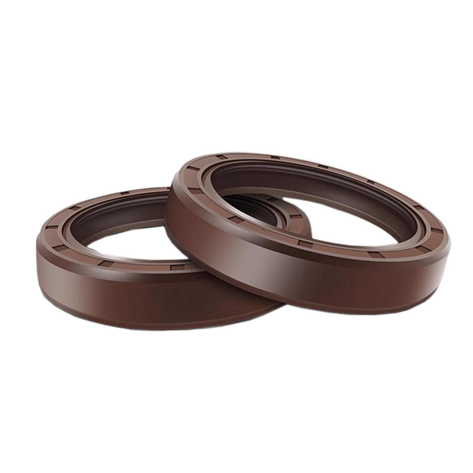TC Fluorine Rubber Oil Seal, 15 mm x 42 mm x 7 mm FKM Gasket Skeleton Lip Seal Brown, 2 Pcs