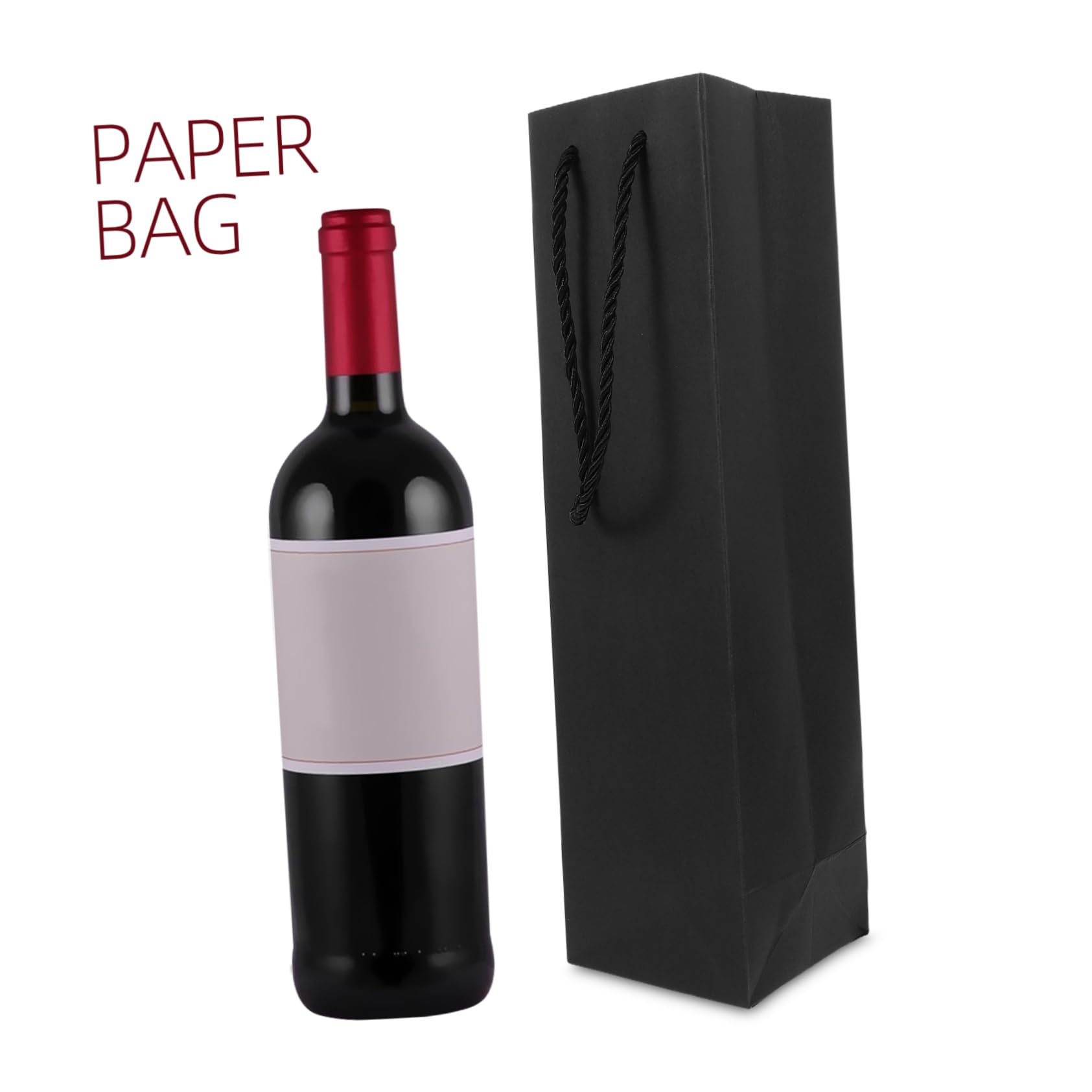 20 Bolsas De para con Asa, Reutilizables, Kraft, para Llevar Botellas Individuales, para Bodas, Y Fiestas.