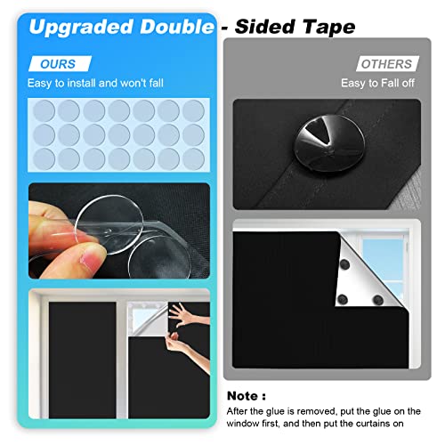 Vanten 2023 Upgraded Portable Blackout Curtains, 118" X 57" Blackout Shades, 100% Blackout Material With Adhesive Tapes, Temporary Blackout Shades For Baby Nursery, Bedroom, Living Room, Travel #TOP4