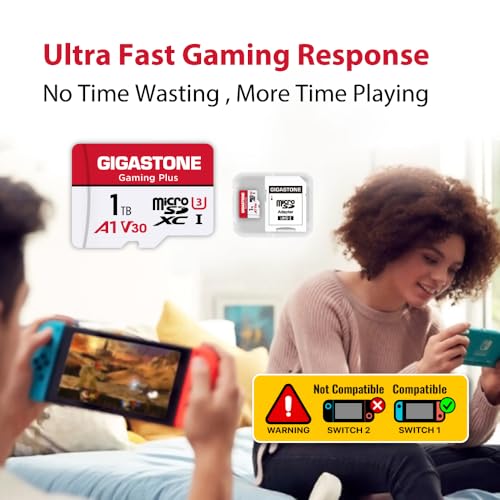 Gigastone マイクロsdカード 1TB Nintendo Switch 1 SDカード動作確認済 150MB/S 高速 1TB Full HD & 4K UHD動画 UHS-I A1 V30 U3 C10 の商品画像 5
