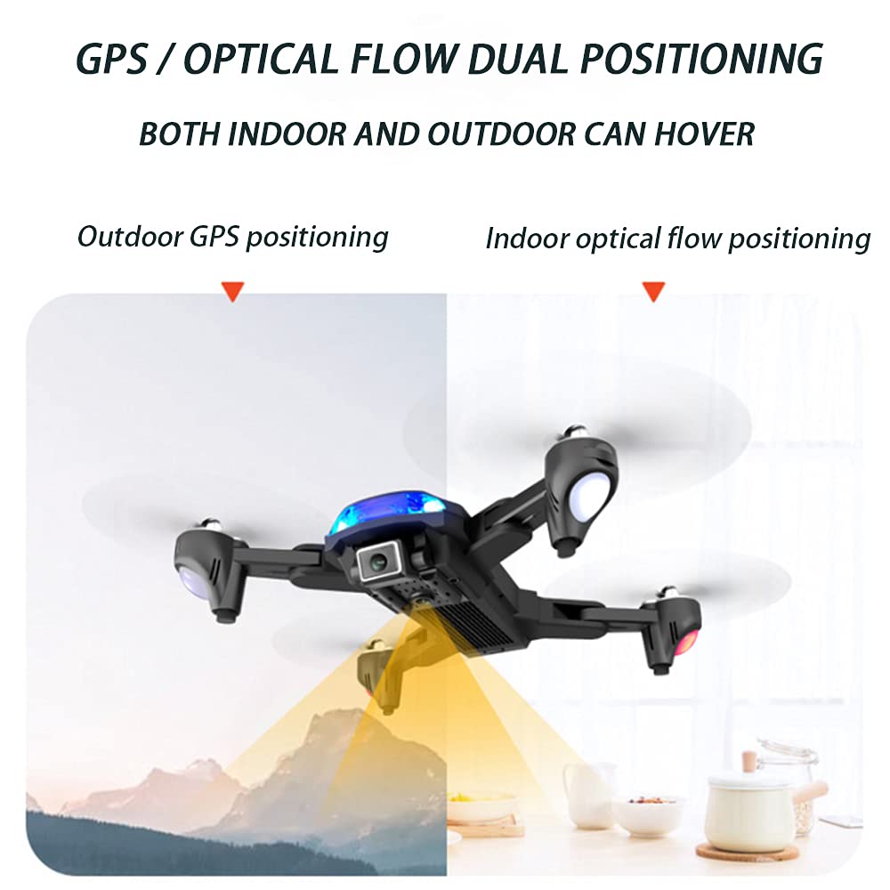 Dron 4K z kamerą dla dorosłych, składany, łatwy Quadcopter GPS z HD FPV na żywo regulowany szeroki kąt i gesty wysokość selfie trzymanie transmisja 5G podwójny GPS Return Home