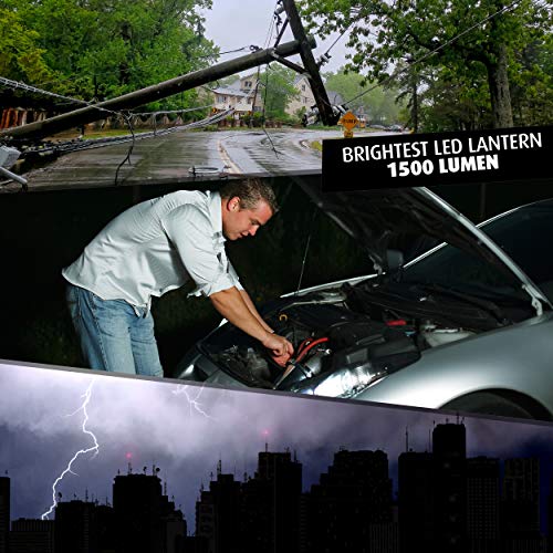 Blazin' Sun 1500 Lumen | Led Lanterns Battery Operated | Hurricane, Emergency, Storm, Power Outage Light | 200 Hour Runtime (Teal) - Thumbnail 2