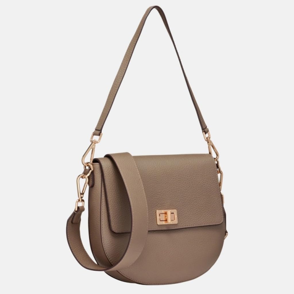 Geox Women's D FLAVIE A Bag, taupe, szarobrązowy