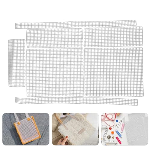 Material resistente y cortable de malla de plástico para manualidades de bolsos tejidos 7