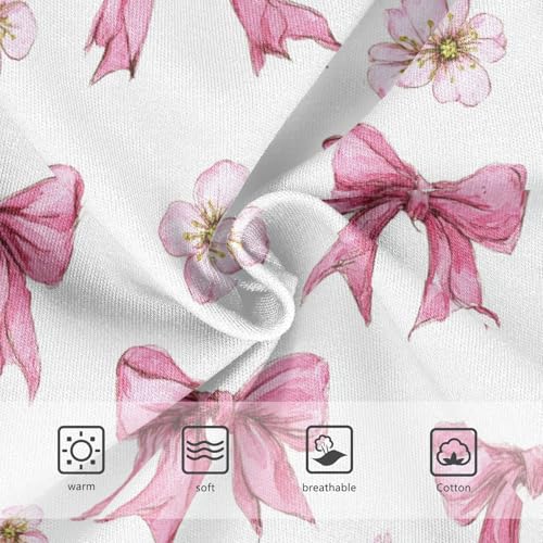 Wusikd Pink Bows Flowers Girls' Underwear Cotton Girls Briefs Soft Toddler Underwear 2T3
